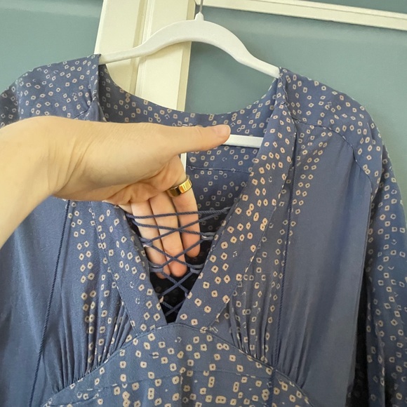 Free People Blue Long Sleeve Dress - Picture 4 of 6